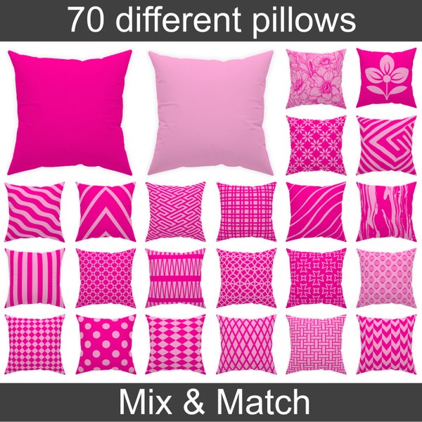 Pink Throw Pillow Etsy