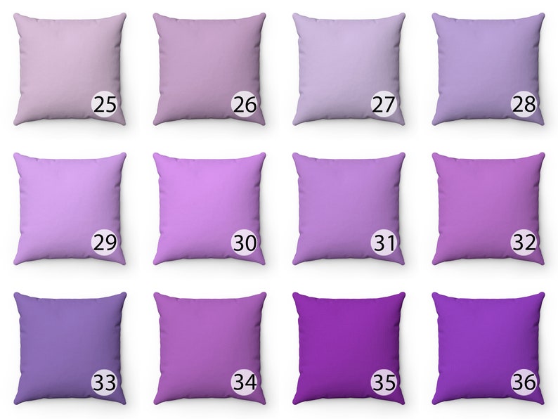 Solid Purple Pillow Covers 14x14 16x16 18x18 20x20 Lilac Etsy