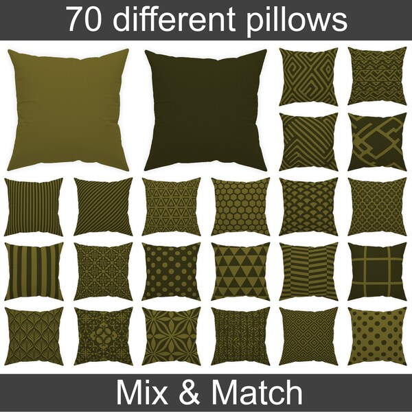 Olive Green Throw Pillow Etsy
