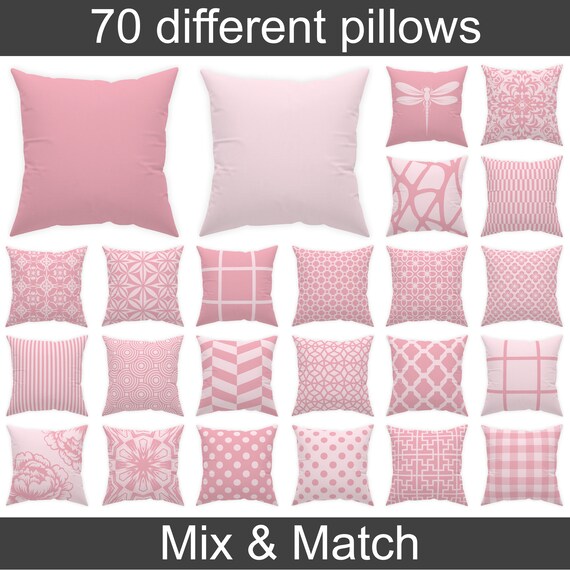 Pink and white outdoor pillows hotsell
