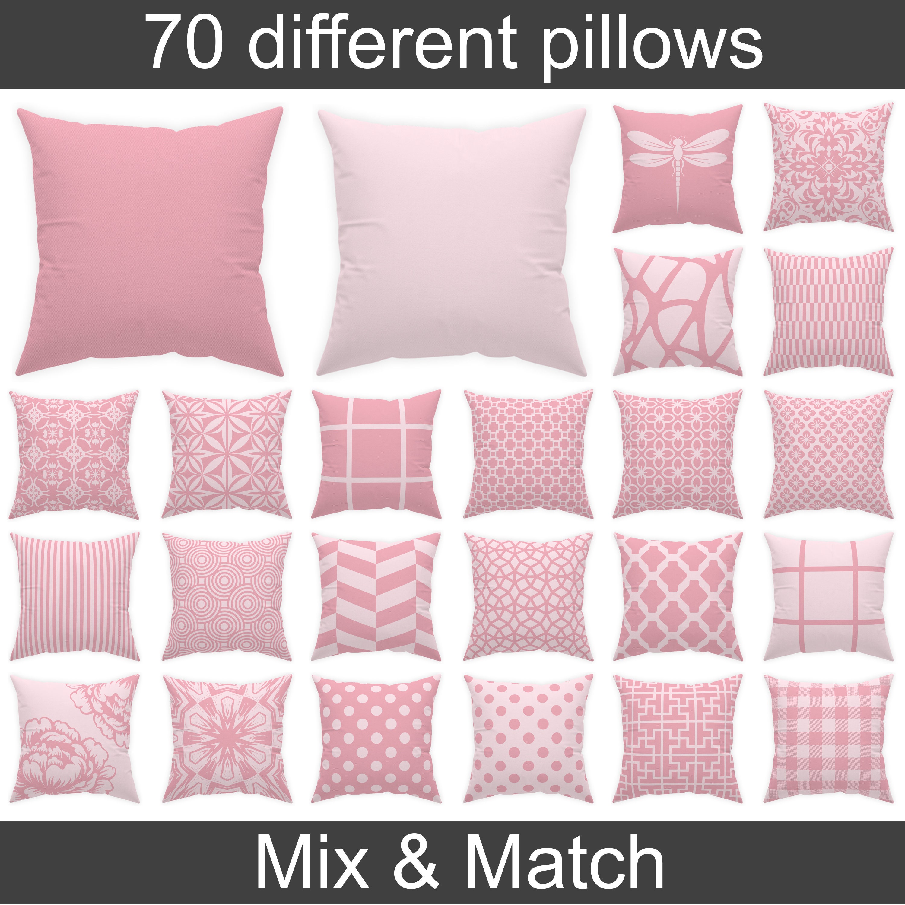 Pink decorative pillows sales