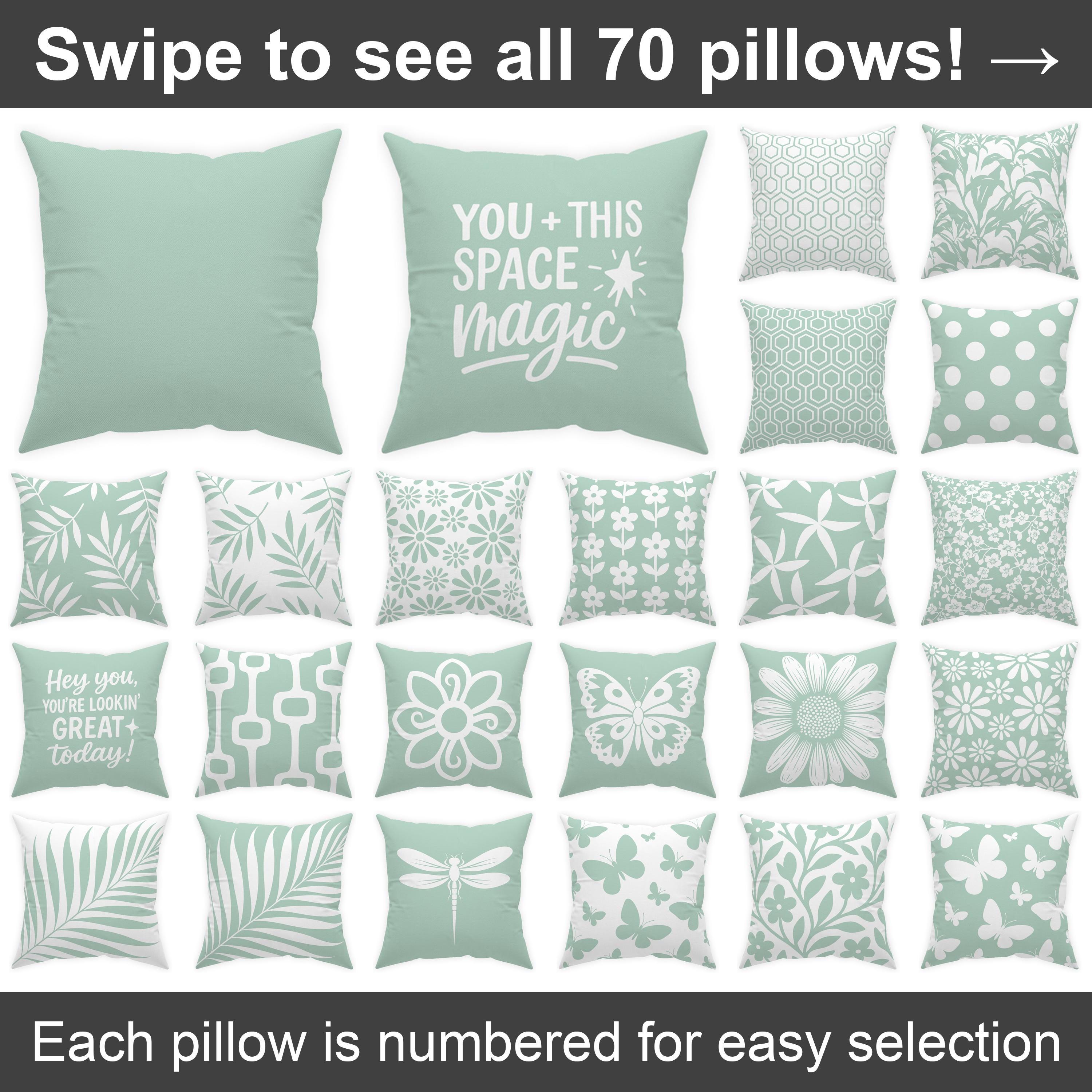 Mint Throw Pillow Cover - Pastel Green Outdoor Cushion 14x14 16x16 18x18 20x20 24x24 26x26 - Fresh Mint Green Euro Sham - Cheer Up Gift