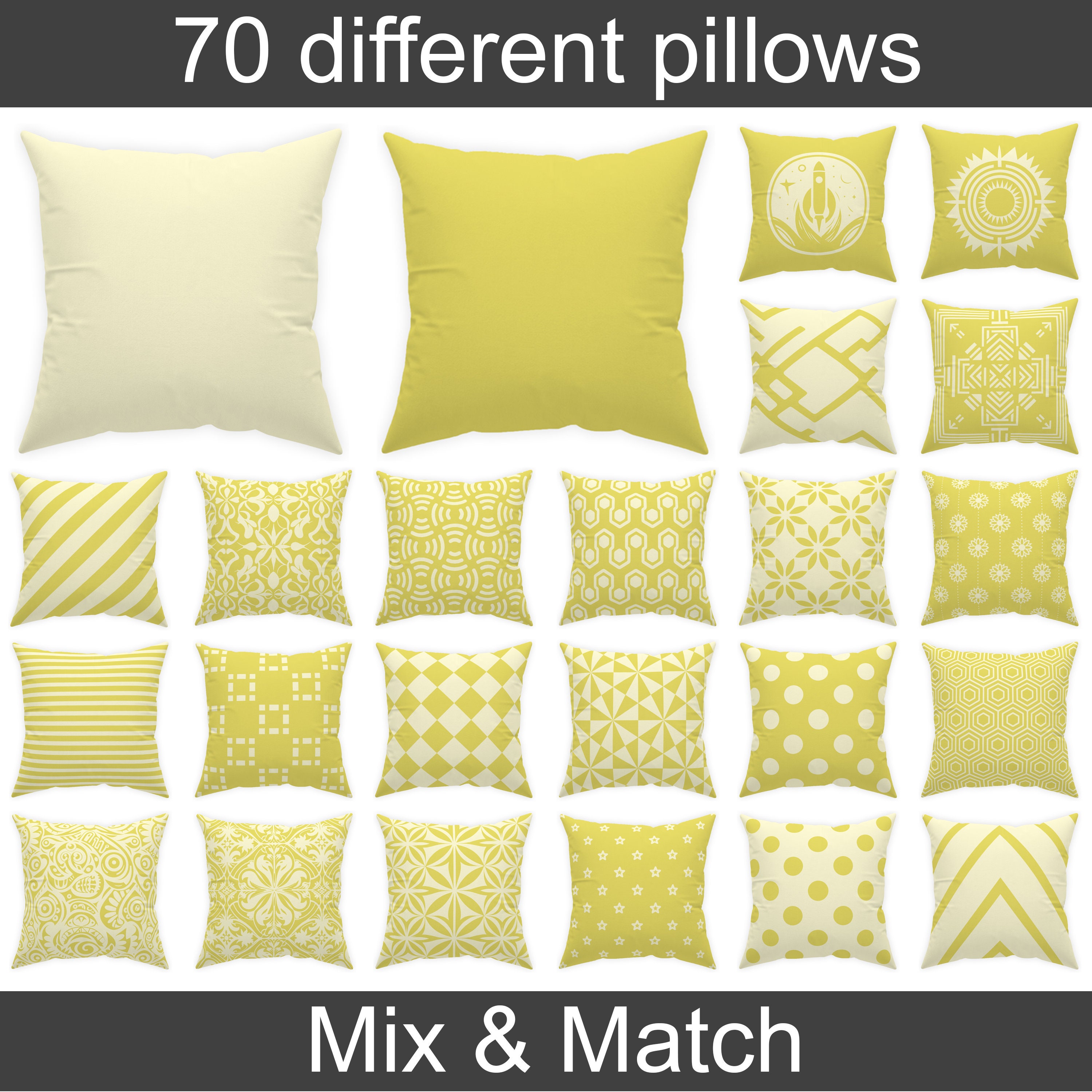 Buy mustard yellow decorative pillowcases for couch 18x18 set of 2,  Christmas decorative golden pillow covers, cute pillow sham, cojines  decorativos para sala Amarillo, accent throw pillow Online at  desertcartCyprus