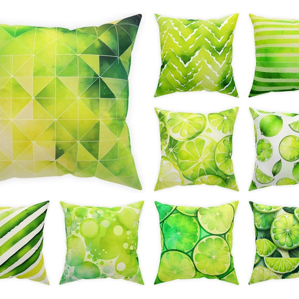 Lime Green Pillows Etsy