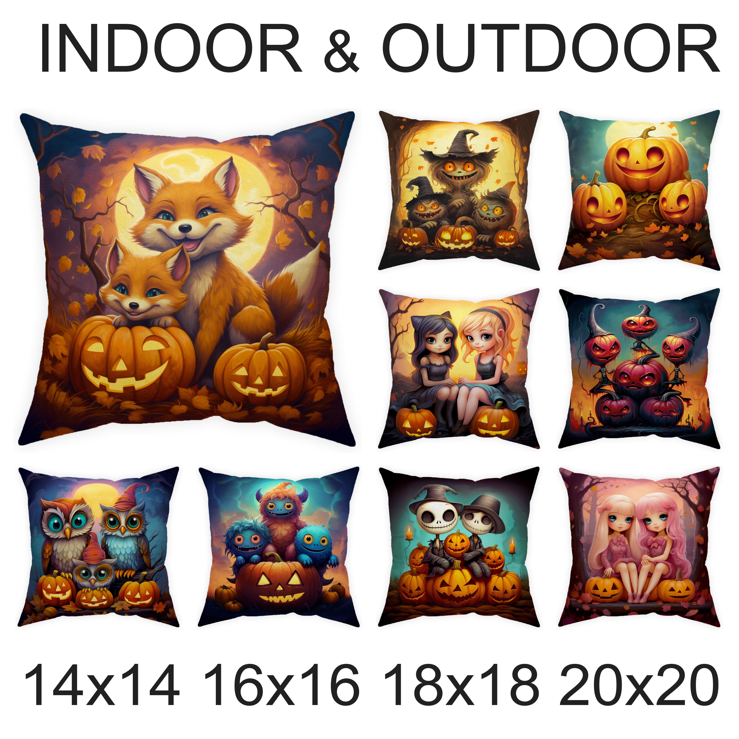 Halloween Unique Outdoor Pillows 14x14 16x16 18x18 20x20 24x24