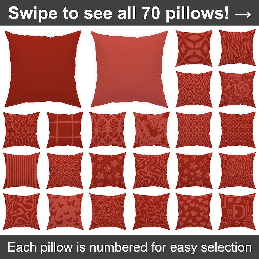 Outdoor Pillow Paprika Colored Throw Pillows Paprika Red Throw