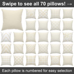 Cream beige throw pillow case 14x14 16x16 18x18 20x20 24x24 26x26, outdoor beige cushion patio decor, shabby chic creamy euro sham