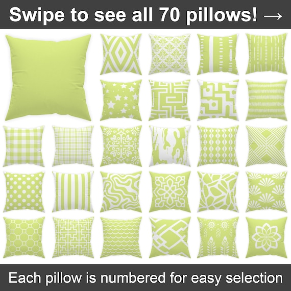 Sunny Lime Kissenbezug 14x14 16x16 18x18 20x20 24x24 26x26, hellgrünes Outdoor Kissen, wohnzimmer deko,