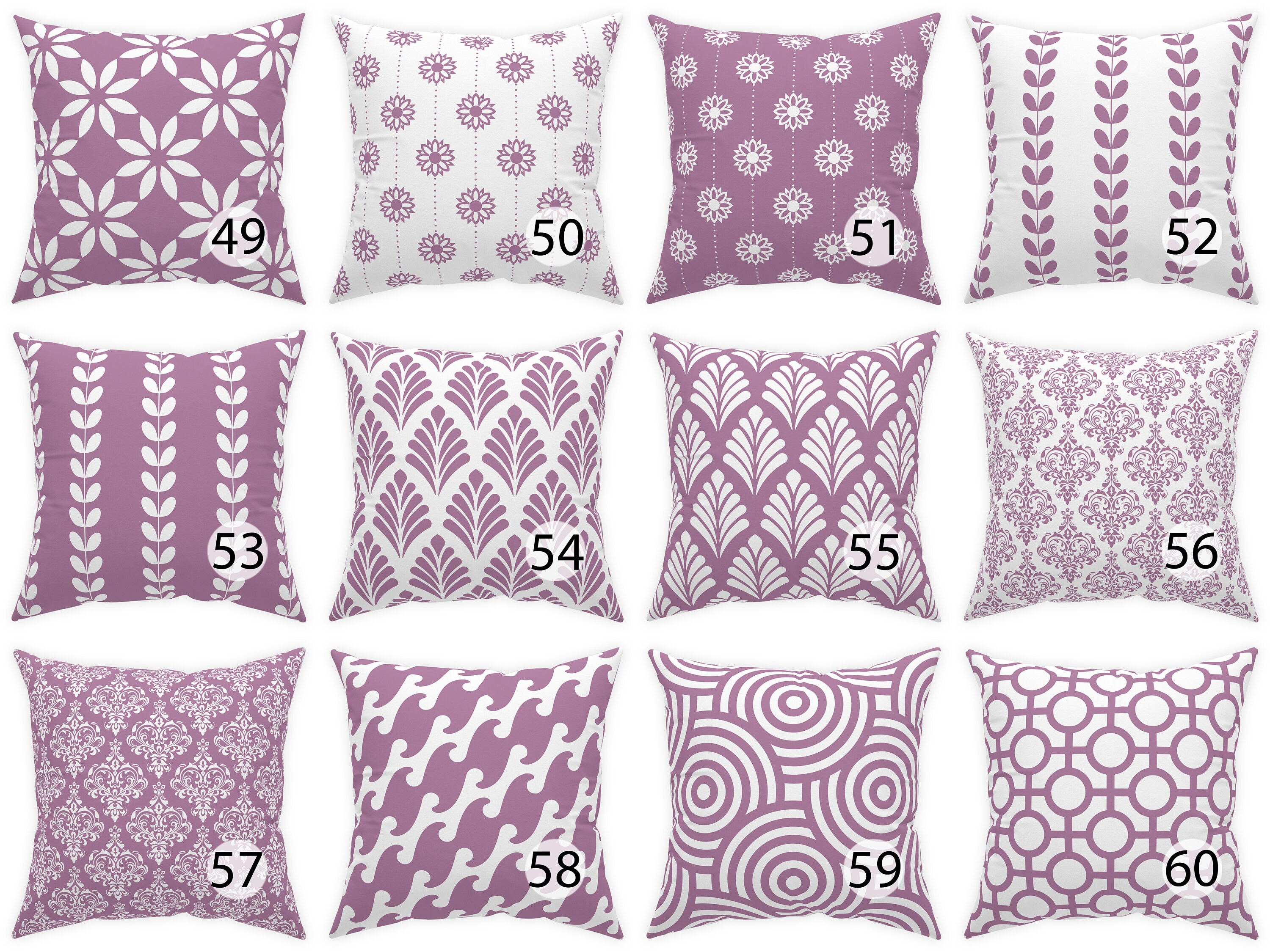 Mauve Pillow Case 14x14 16x16 18x18 20x20 Geometric Pillow Etsy UK