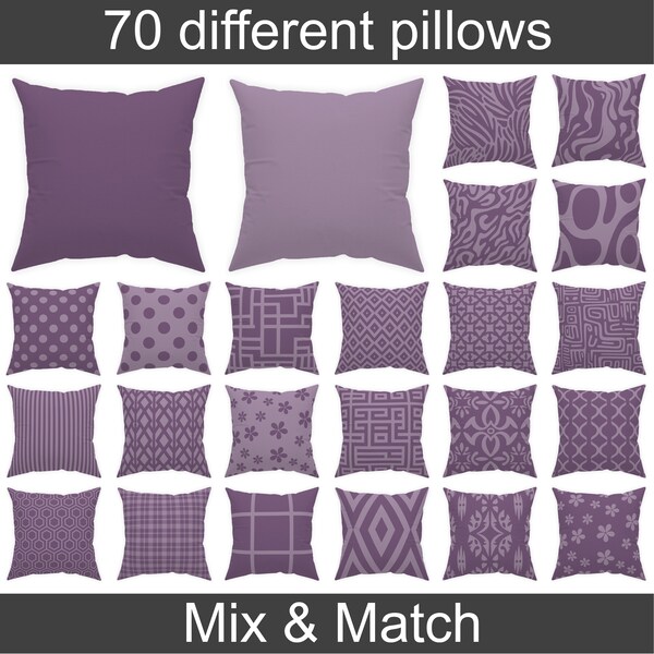 Purple Throw Pillow Etsy