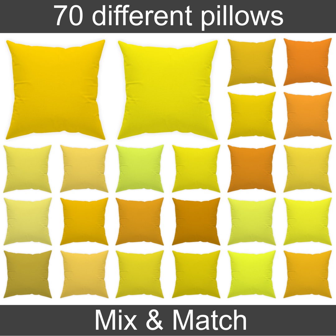 Yellow Throw Pillow 14x14 16x16 18x18 20x20 Amber Cushions Etsy