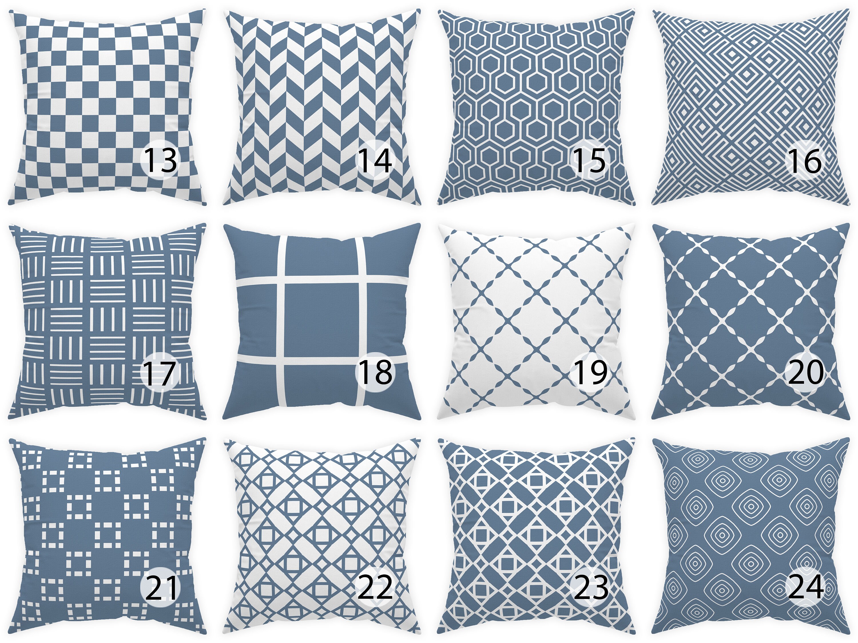 Twilight Blue Grey Throw Pillow 14x14 16x16 18x18 20x20 24x24 26x26