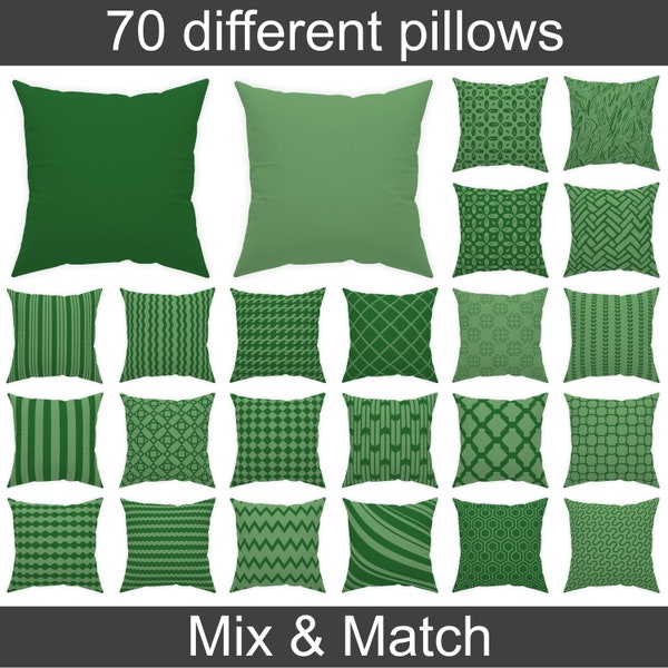 green throw pillow 14x14 16x16 18x18 20x20, green decor, indoor and outdoor green decorative pillow