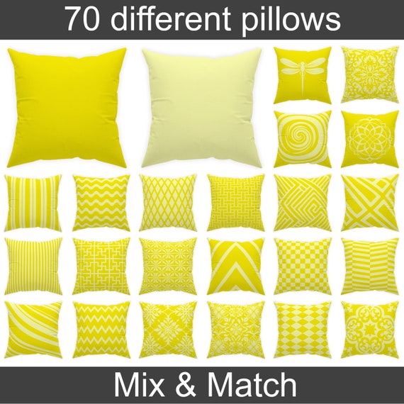 Canary Bright Yellow Throw Pillow 14x14 16x16 18x18 20x20 24x24 26x26 Indoor and Outdoor Lemon Yellow Cushion Euro Sham Home Decor Etsy Canada