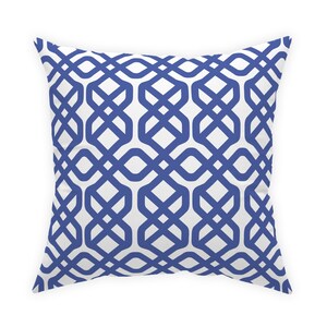 Amparo Blue and white throw pillow 14x14 16x16 18x18 20x20 24x24 26x26, indoor and outdoor cornflower blue cushion home decor euro sham image 10