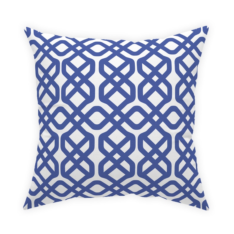 Amparo Blue and white throw pillow 14x14 16x16 18x18 20x20 24x24 26x26, indoor and outdoor cornflower blue cushion home decor euro sham image 10