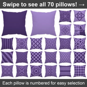 Heliotrope purple throw pillow cover 14x14 16x16 18x18 20x20 24x24 26x26, purple cushion case, indoor and outdoor purple euro sham