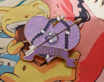 Inuyasha "Sit Boy!" Anime Hard Enamel Pin in Gold