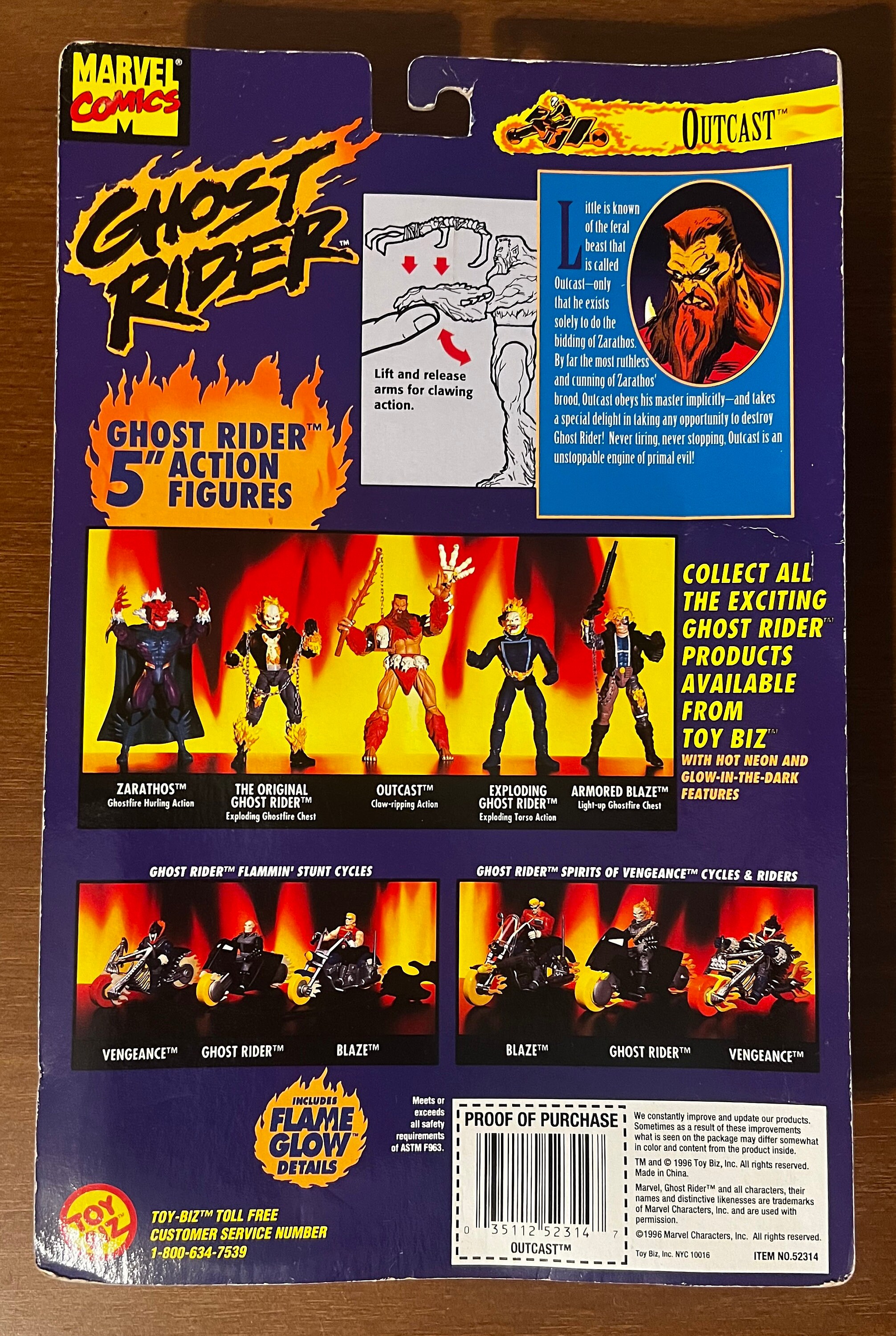 Toybiz: Ghost Rider Outcast Action Figure (1996) - Etsy