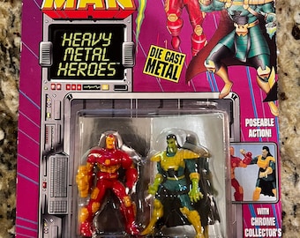 ToyBiz: Heavy Metal Heroes Die Cast Iron Man vs Mandarin Action Figure Set (1994)