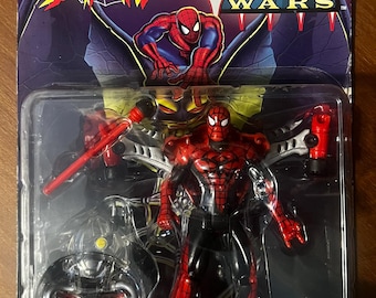 ToyBiz: Air Attack Spider-Man Action Figure w/ Wing Attack Backpack w/ Missile Launcher (1996)