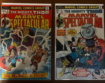 Marvel Comics: The Mighty Thor Starring in Marvel Spectacular #'s 2 & 15 (1973-75)