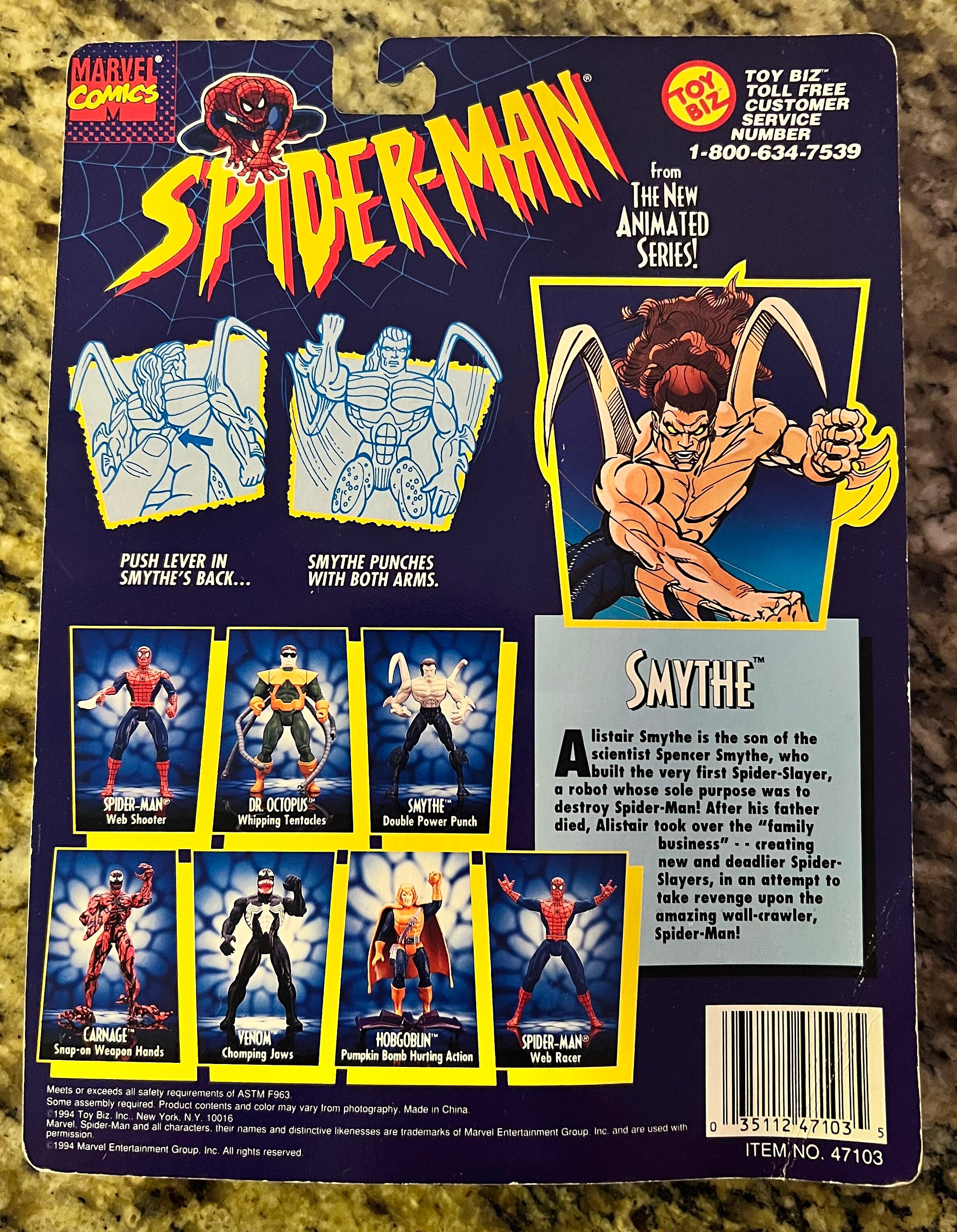 Toy Biz: Spider-man's Smythe Action Figure (1994) - Etsy