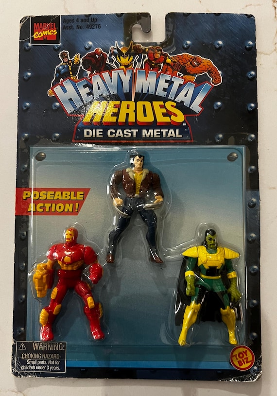 Toybiz: Heavy Metal Heroes Die Cast Metal Wolverine, Iron Man