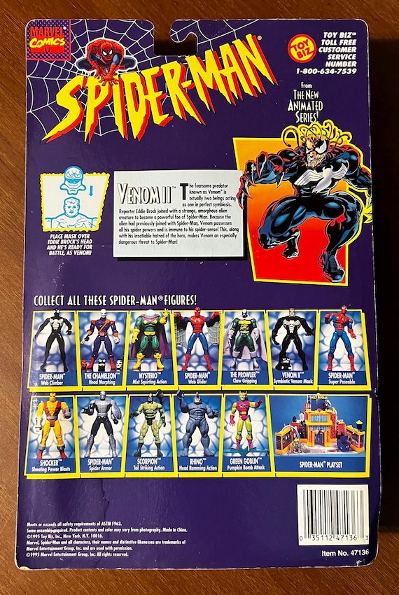Toybiz: Spider-man Venom II Action Figure (1995) - Etsy