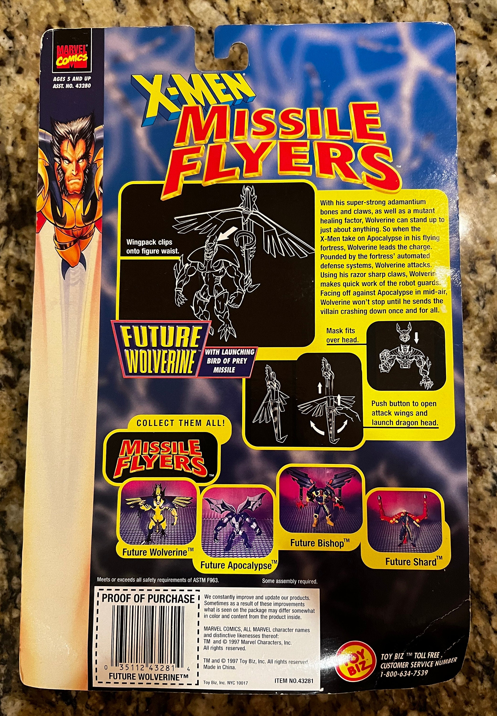 Toy Biz: X-men Missile Flyers Future Wolverine (1997) - Etsy