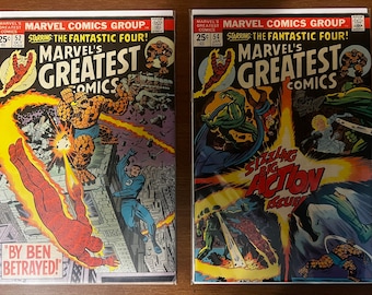 Marvel Comics: Marvel's Greatest Comics Starring the Fantastic Four #'s 52 & 54 (1974-75)