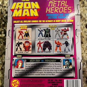 ToyBiz: Heavy Metal Heroes Die Cast Iron Man vs Mandarin Action Figure Set (1994) image 2