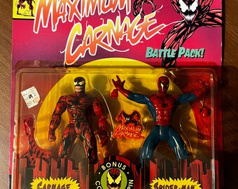 ToyBiz: Maximum Carnage Battle Pack Carnage & Spider-Man Action Figure 2-Pack (1994)
