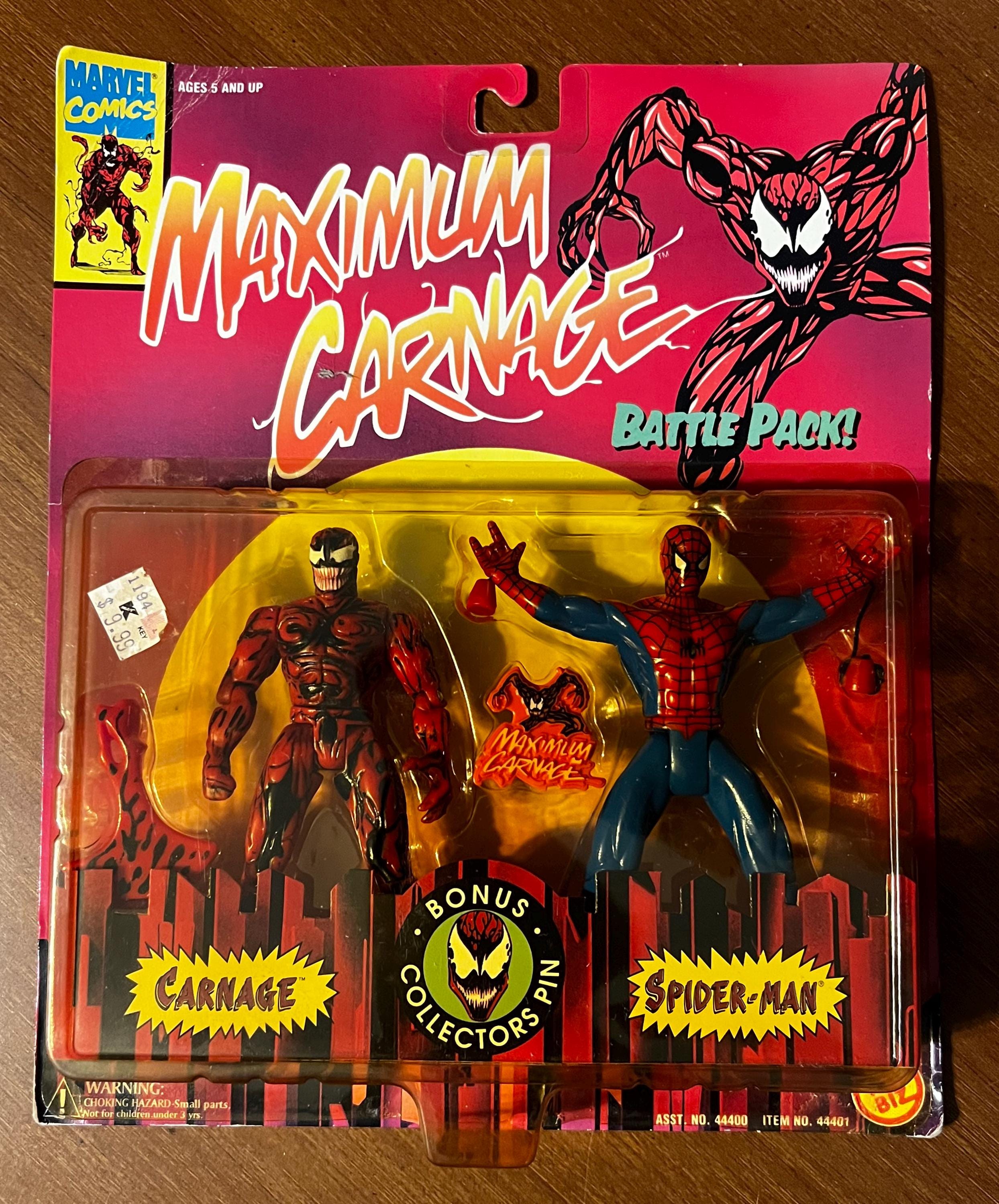 Toybiz: Maximum Carnage Battle Pack Carnage & Spider-man Action