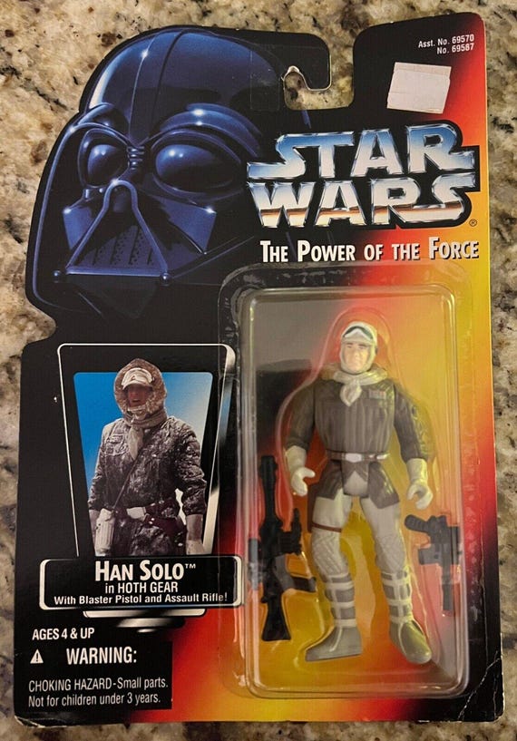 Action Figure Star Wars Han Solo In Hoth Gear - The Power Of The Force - Giocattolo Collezionabile