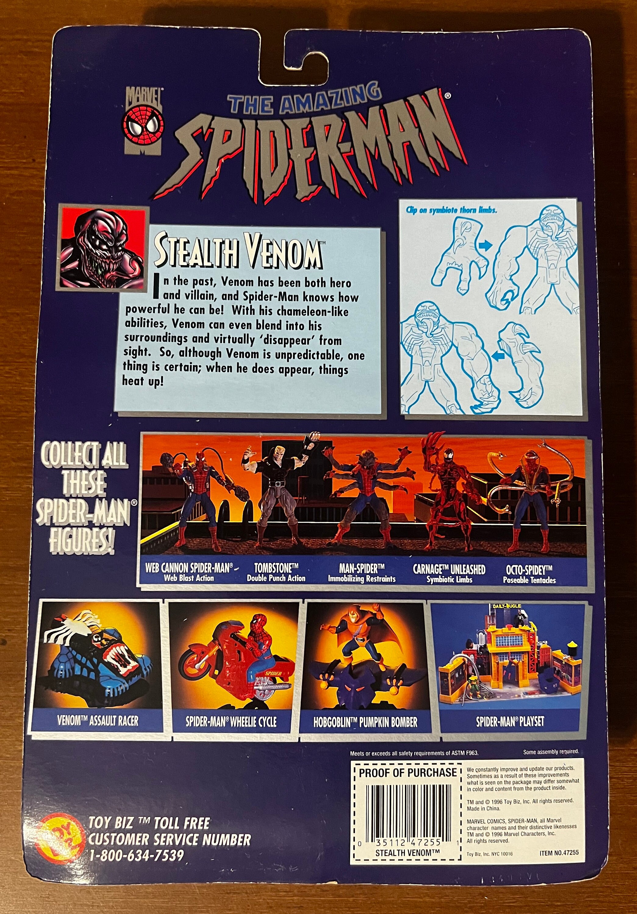 Toybiz: Spider-man Stealth Venom Action Figure (1996) - Etsy