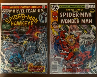 Marvel Comics: Marvel Team-Up #'s 22 & 78 Bronze Age Comics (1974-78)