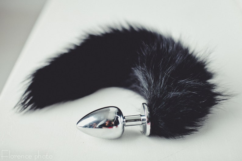 black fox tail butt plug