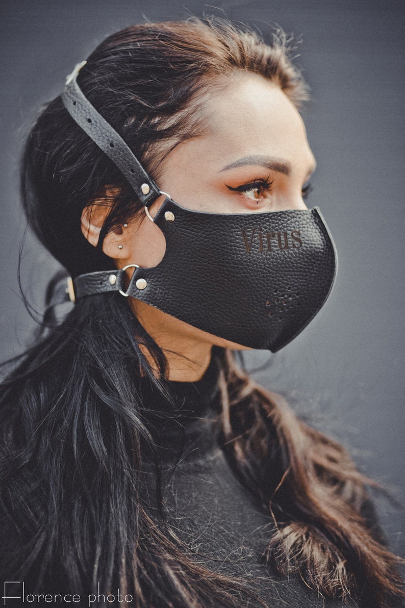 Personalized Leather Face Mask Fetish Mask Motorcycle Mask Etsy