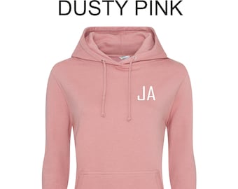 Ladies personalised hoodie, 7 different colours.