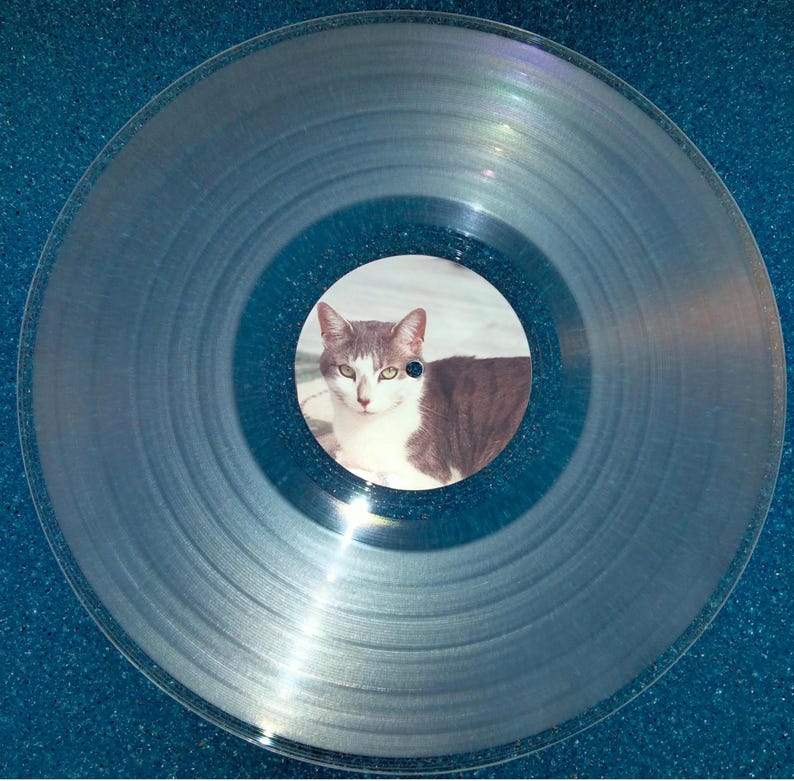 Create/Make your own 12 inch 30cm clear vinyl 33 RPM custom vinyl LP - personal music choice from mixtape/playlist. 12-54 minutes Bild 10