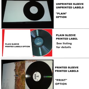 Create/Make your own 12 inch 30cm black vinyl 33 RPM custom vinyl LP printed cover & labels option your mixtape/playlist. 30-54 mins image 8