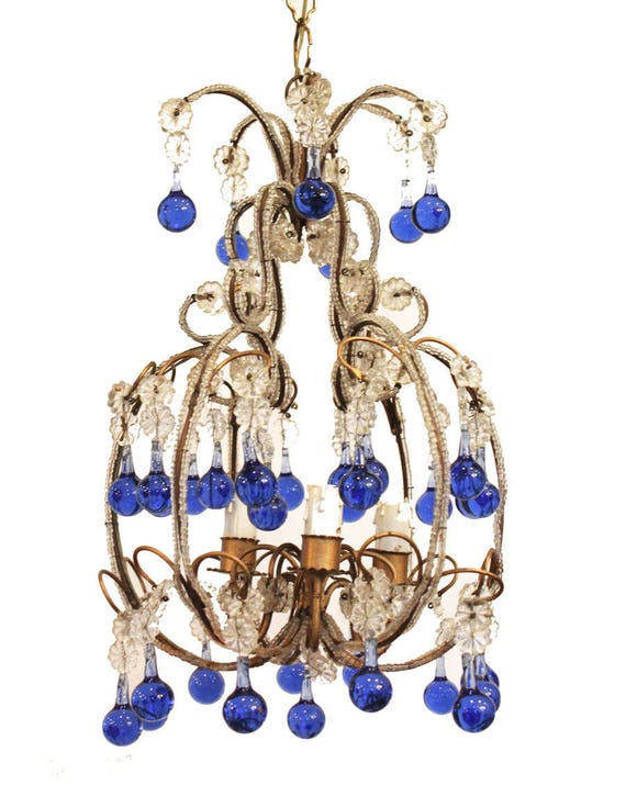 Rare Incredible Antique Italian Beaded Chandelier… - image 2