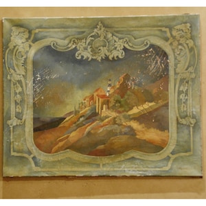 Antique Incredible Architectural Painting Mercier Italy European Landscape Oil image 1