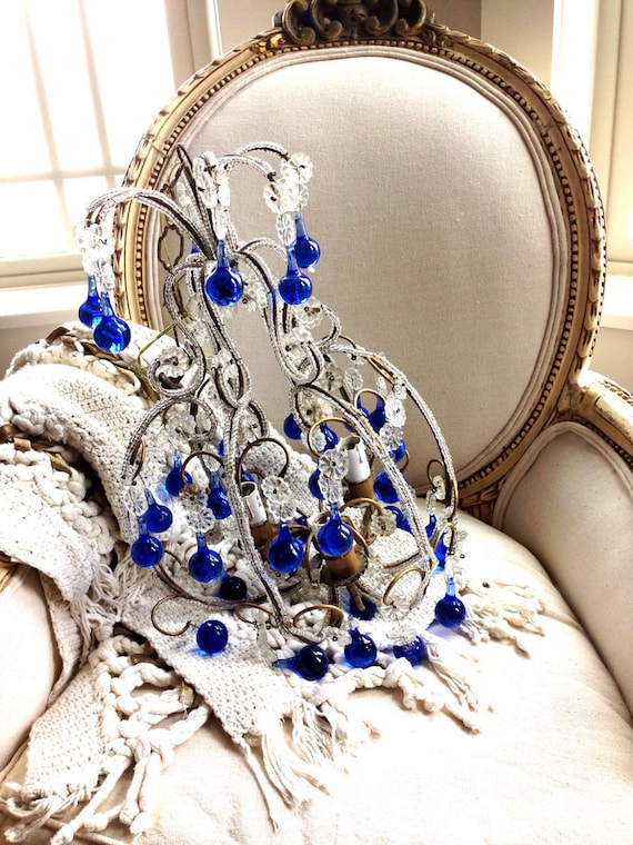 Rare Incredible Antique Italian Beaded Chandelier… - image 1