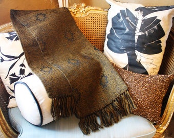 Wonderful Antique Flapper Era Runner/Throw Great Fringe