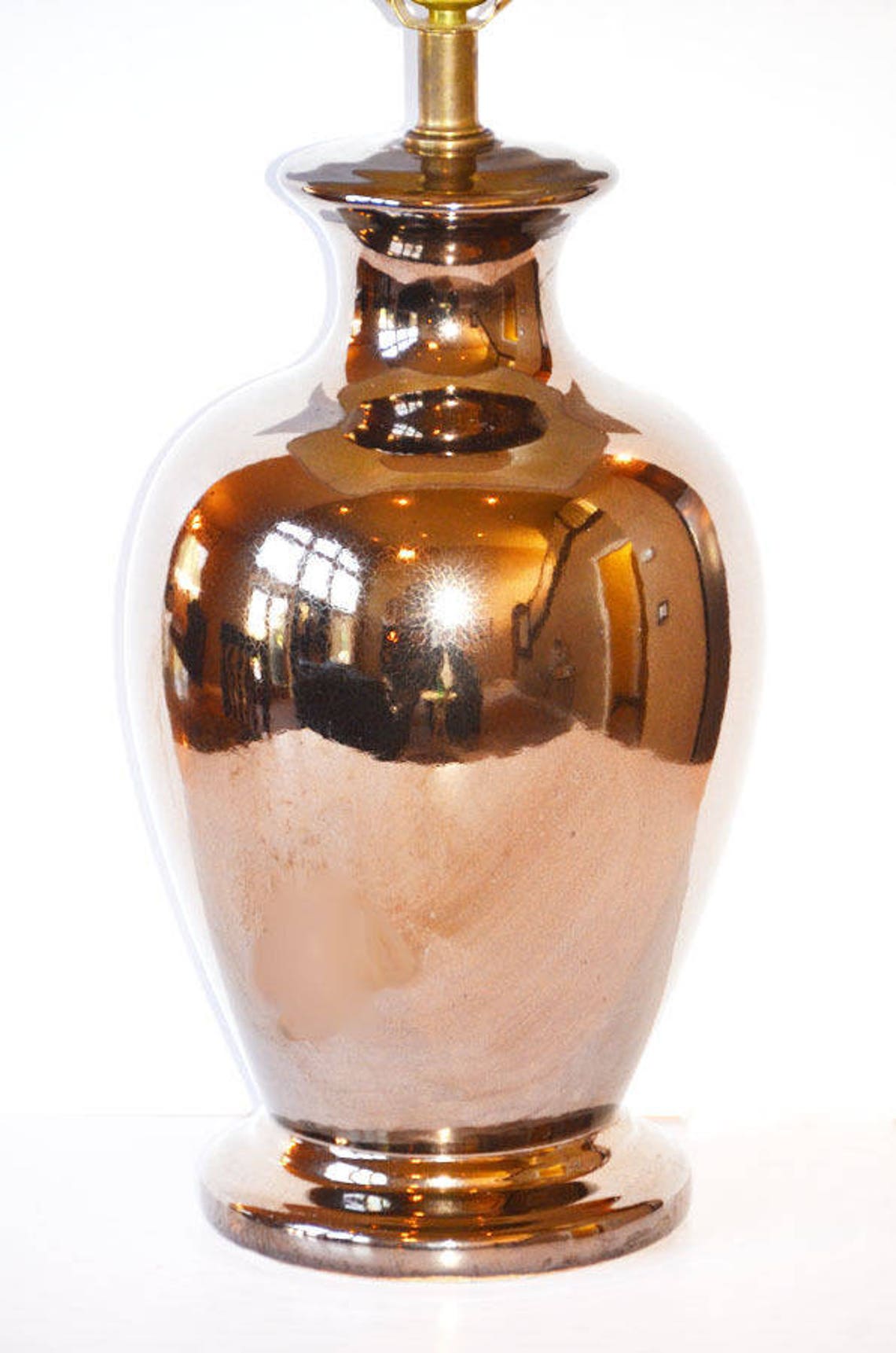 Vintage Mirrored Ginger Jar Lamp Etsy