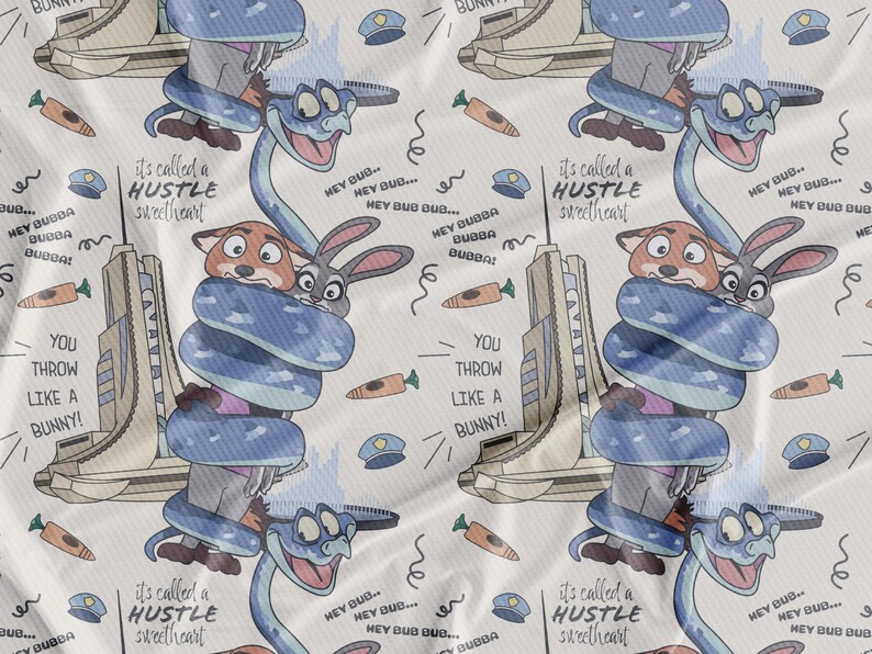 Zootopia Movie Animals Seamless Pattern Repeating PNG Background ...