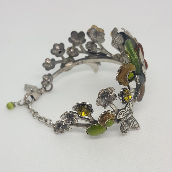 Signed Mary DeMarco Spring Cuff Bracelet - image 5