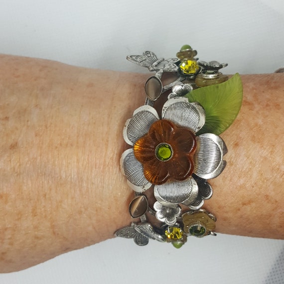 Signed Mary DeMarco Spring Cuff Bracelet - image 7